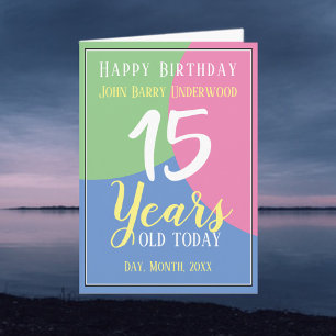 Happy 15th Birthday Card