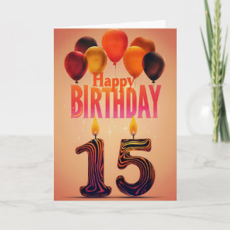 Happy 15th Birthday Card
