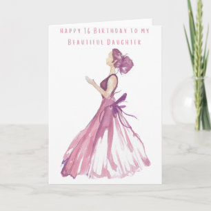 happy 16 Birthday to. Ow Beautiful Daughter Card