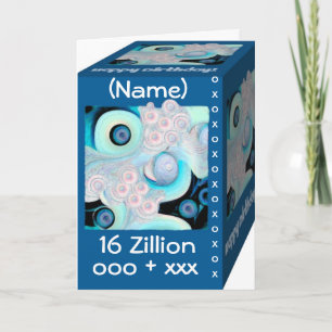 Happy 16th Birthday - 16 Zillion Hugs & Kisses Card