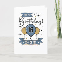 Happy 16th Birthday Card