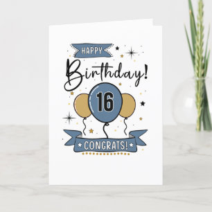 Happy 16th Birthday Card