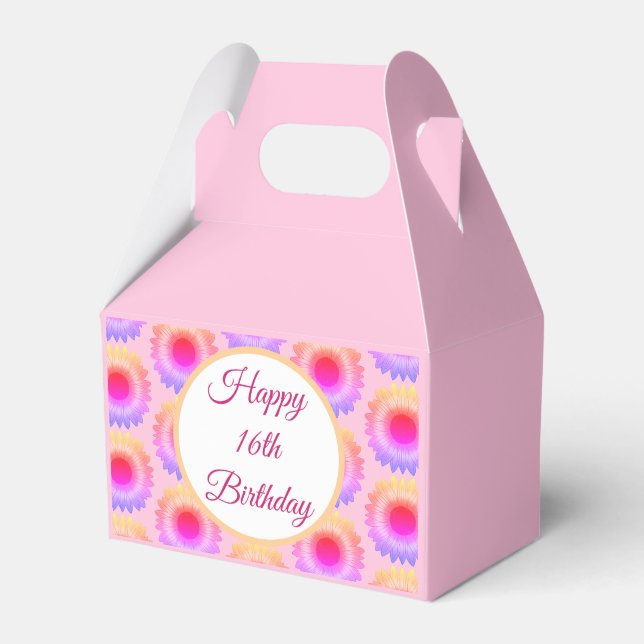 Happy 16th Birthday Favour Box (Front Side)