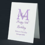 Happy 16th Birthday purple add name monogram moder<br><div class="desc">beautiful design</div>