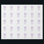 Happy 16th Birthday purple add name monogram moder Wrapping Paper<br><div class="desc">beautiful design</div>