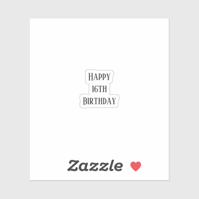 Happy 16th Birthday Sixteen Custom Age 2024 (Sheet)