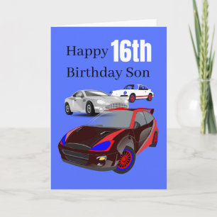 Happy 16th Birthday Son Card