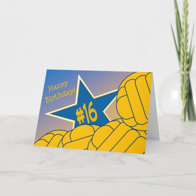 Happy 16th Birthday to my Favourite Water Polo Card (Front)