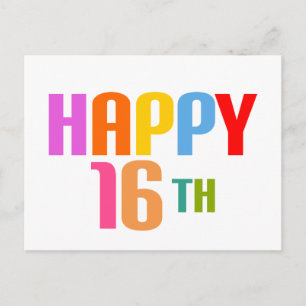 Happy 16th postcard