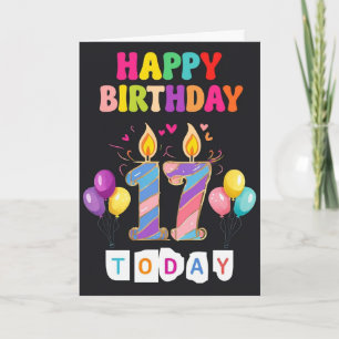 Happy 17th Birthday Card