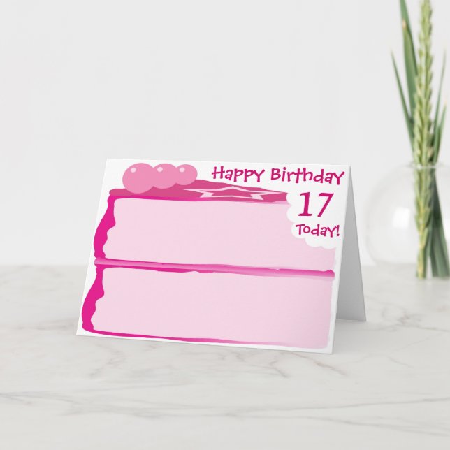 Happy 17th Birthday Card (Front)
