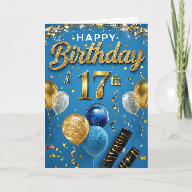 Happy 17th Birthday Card (Front)