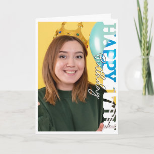 Happy 17th Birthday Photo college Card