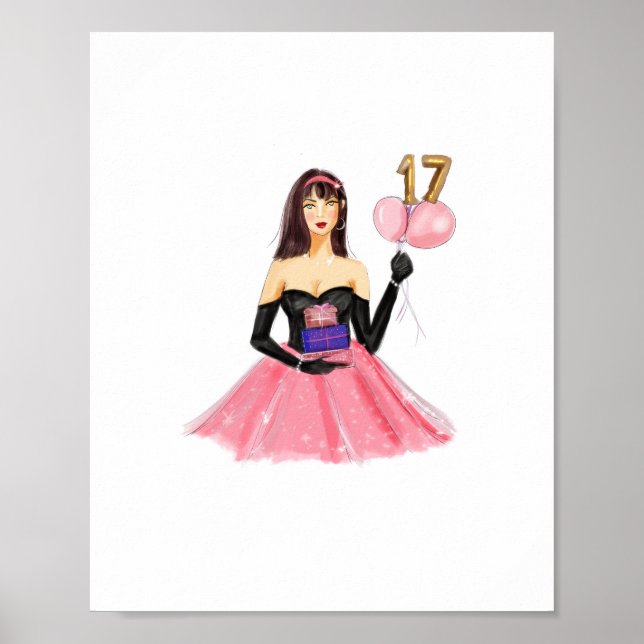 Happy 17th birthday  poster (Front)