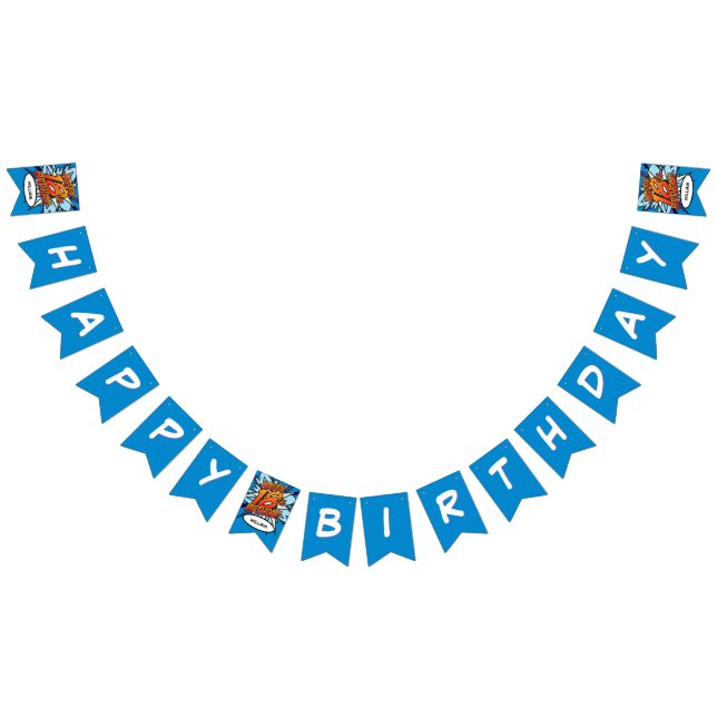 HAPPY 18 BIRTHDAY Comic Book Pop Art Bunting (All)