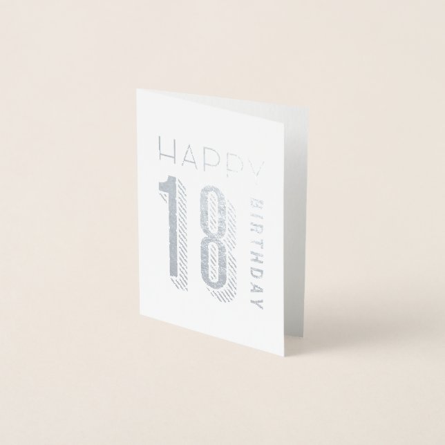 Happy 18 Birthday Foil Card (Front)