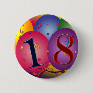 Happy 18th Birthday! 6 Cm Round Badge