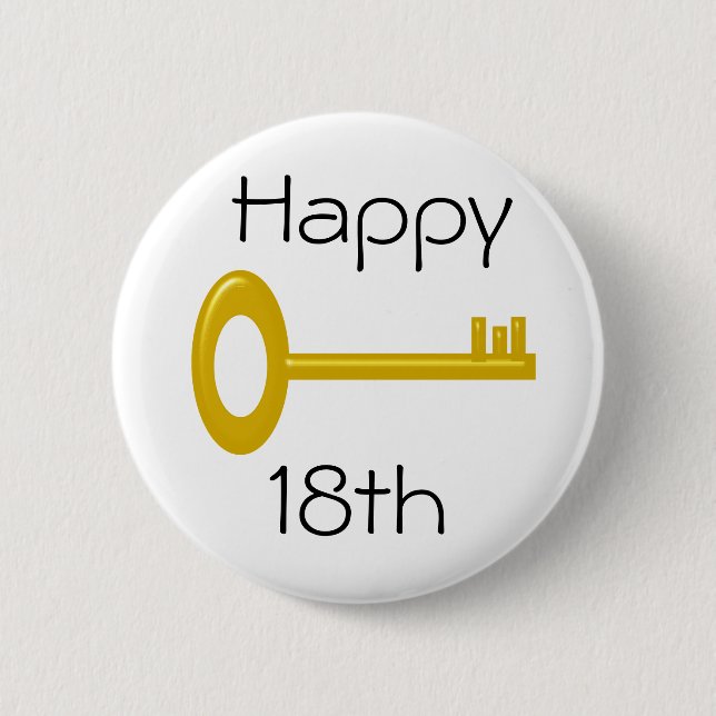Happy 18th Birthday Badge (Front)