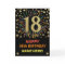 Happy 18th Birthday Black & Gold Rainbow Firework