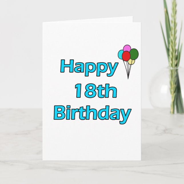 Happy 18th Birthday Card (Front)