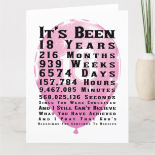 Happy 18th Birthday Card