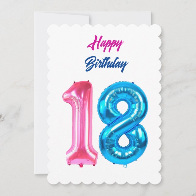 Happy 18th Birthday Card (Front)