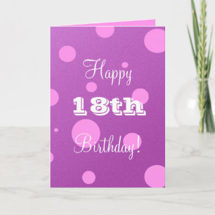 Happy 18th Birthday Card for Girl
