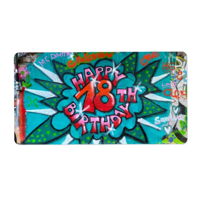 Happy 18th Birthday Graffiti (Front)