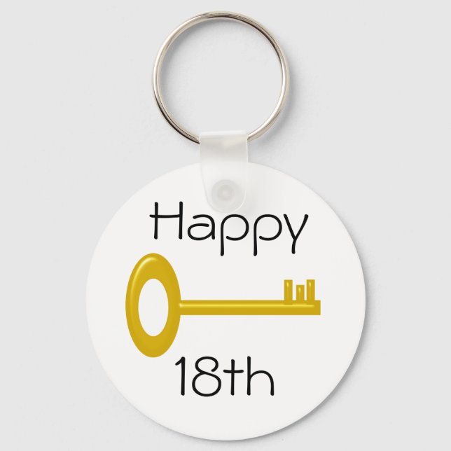 Happy 18th Birthday Keyring (Front)