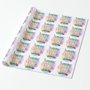 Happy 18th Birthday (pink) Wrapping Paper