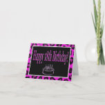 Happy 18th Birthday With Hot Pink Leopard Spots Card<br><div class="desc">This is a great card for the upcoming 18 year old who is ready to celebrate! You can change the inside message and PERSONALIZE IT!</div>