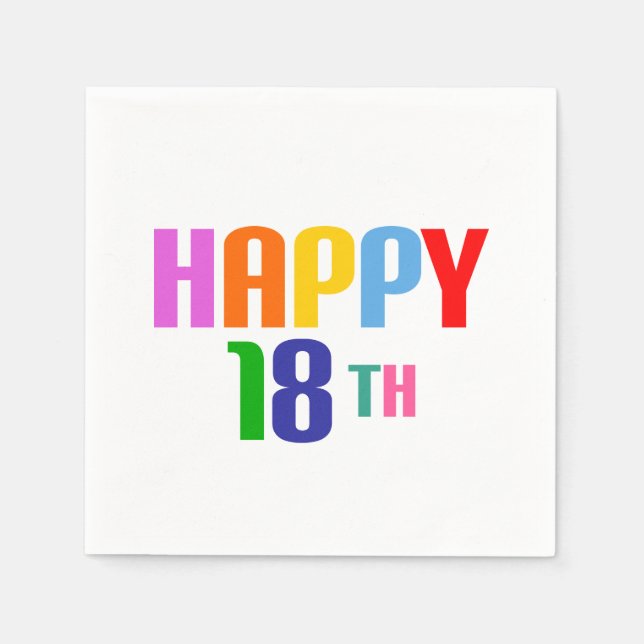 Happy 18th napkin (Front)