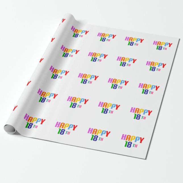 Happy 18th wrapping paper (Unrolled)