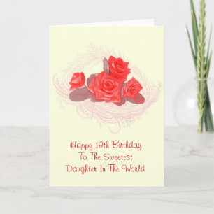 Happy 19th Birthday Card For Daughter