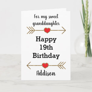 Happy 19th Birthday Granddaughter Card