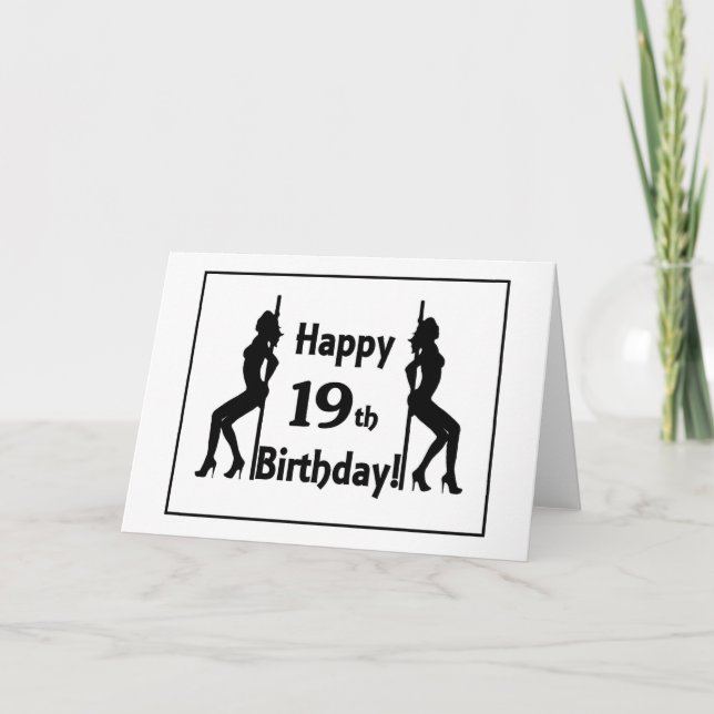Happy 19th Birthday Greeting Card (Front)