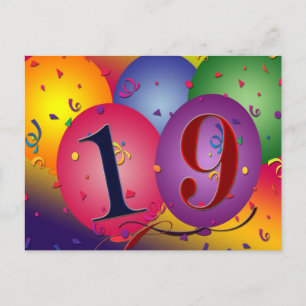 Happy 19th birthday postcard