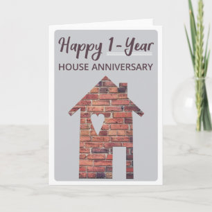Happy 1 Year House Anniversary Card