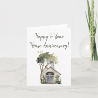 Happy 1-Year House Anniversary Thank You Card
