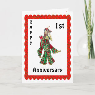 Happy 1st Anniversary Card