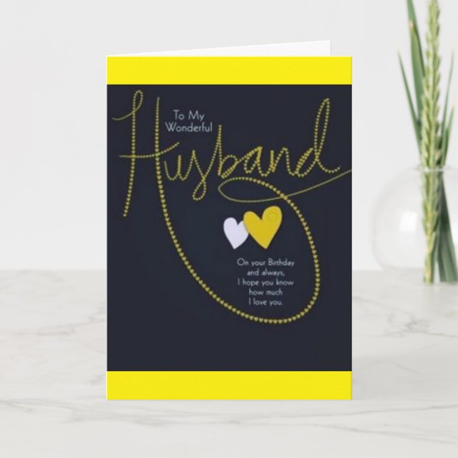 HAPPY ***1st ANNIVERSARY*** TO MY HUSBAND Card (Front)