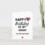 Happy 1st Birthday as my Mummy Love & Kisses Baby Holiday Card<br><div class="desc">Happy 1st Birthday as my Mummy Love & Kisses,  Baby elephant with a custom name & message</div>