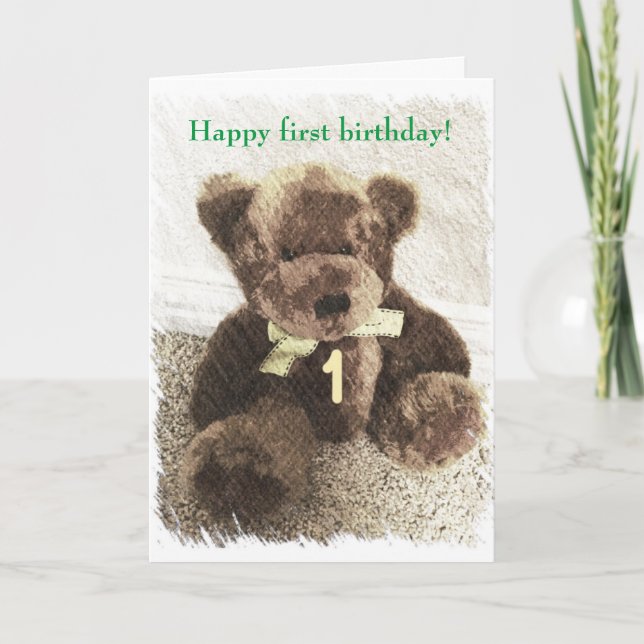 Happy 1st birthday - boy or girl card (Front)