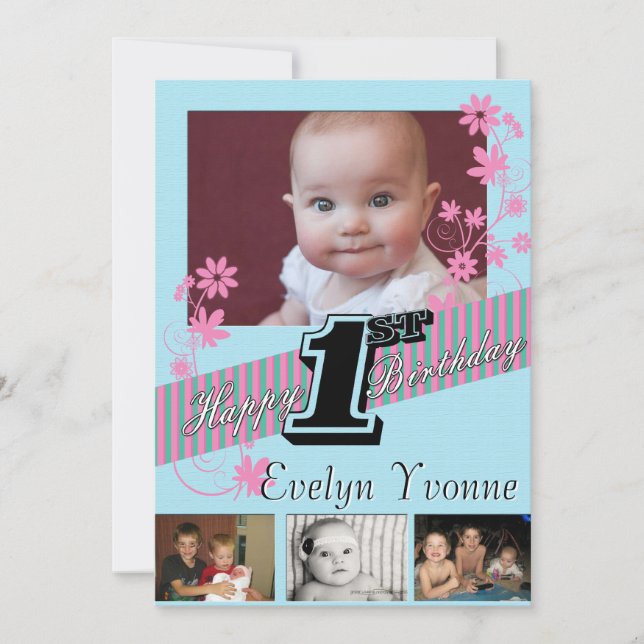 happy 1st Birthday Card (Front)