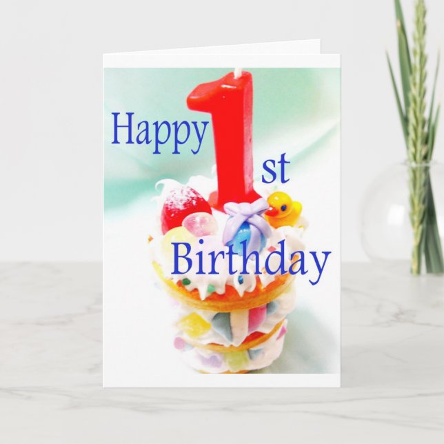 Happy 1st Birthday Card (Front)