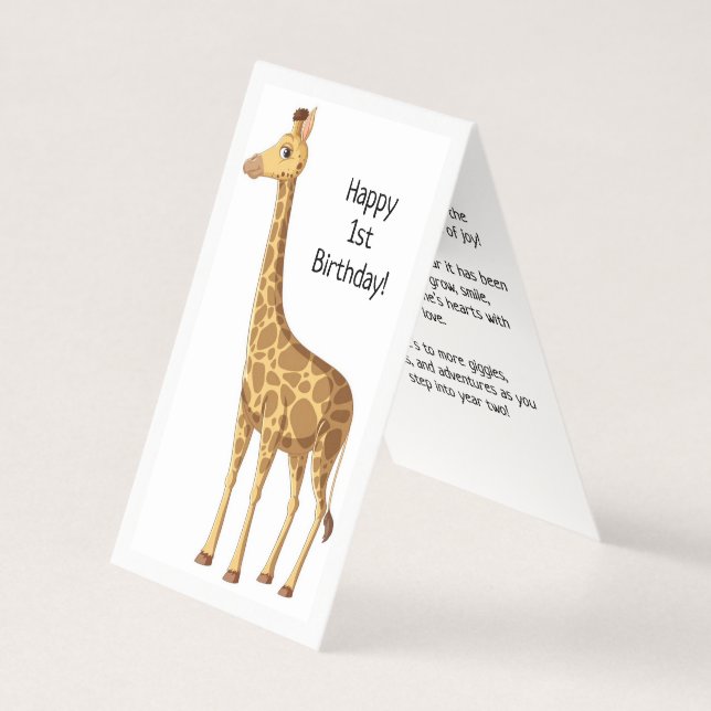 Happy 1st Birthday - Children's Card (Front)