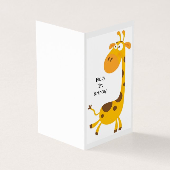 Happy 1st Birthday - Children's Card (Outside)