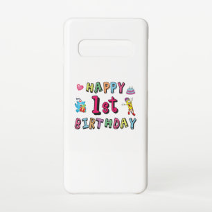 Happy 1st Birthday for 1 year old Kids B-day Samsung Galaxy Case