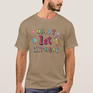 Happy 1st Birthday for 1 year old Kids B-day T-Shirt