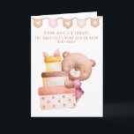 Happy 1st Birthday granddaughter Card<br><div class="desc">Heartfelt 1st Birthday to our Granddaughter card with a beautiful poem inside. Hand illustrated Cover in a pink theme, Perfect for a first Birthday, that that little one probably won't remember but will grow up seeing the photos and hearing the stories of of her first Birthday creating memories of her...</div>